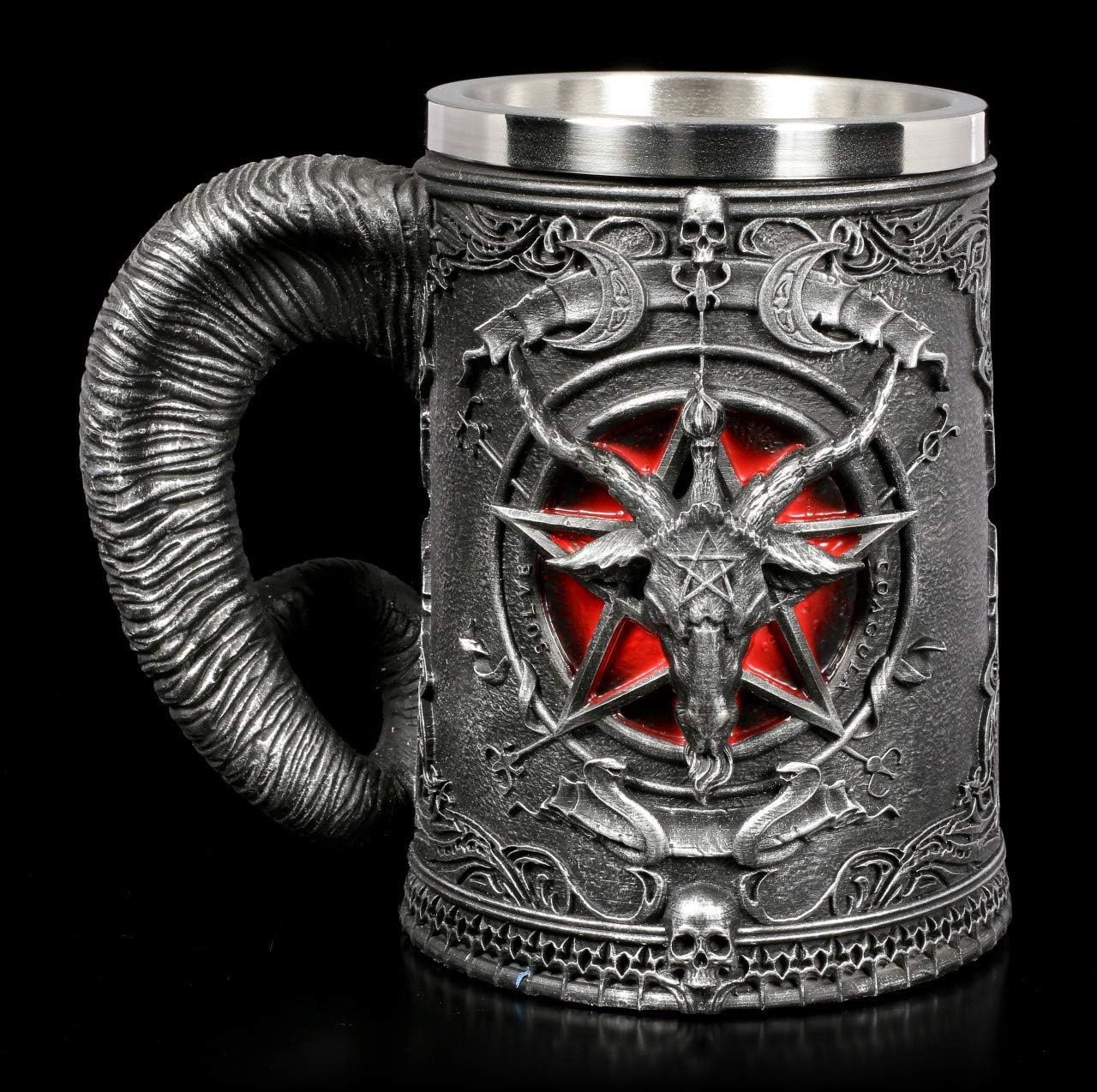 Pankero4Y Medieval Mug, Baphomet Beer Wine Mug Cups, Satanism Occult Sabbatic Go