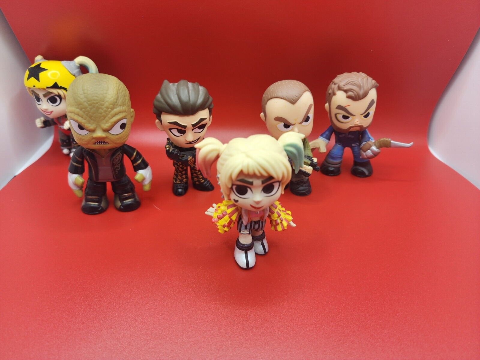 Lot Of 7 Funko Mystery Minis DC Birds of Prey Figures: Harley Quinn, SUICIDE SQU