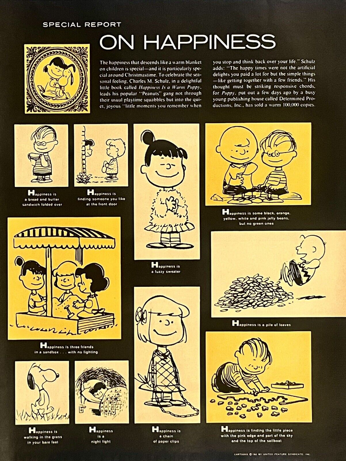 1962 Vtg Print Ad Peanuts Charlie Brown Retro Comics Home Kitchen MCM Wall Art