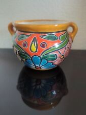 Talavera Michoacana Planter Pot Mexican Pottery Hand Painted Home Decor 4.5 IN picture