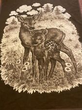 Rare Vtg Ibena Relax Dolan Blanket Throw Deer 72 X 54.5” Brown picture