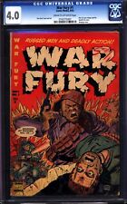 War Fury 1 CGC 4.0 Classic Don Heck Bullet in Head cover Horror 1952 Brutal War picture
