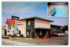c1950's Santa Cruz Motel Roadside Cars Pool Santa Cruz California CA Postcard picture