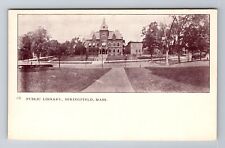 Springfield MA-Massachusetts, Public Library, Antique Vintage Souvenir Postcard picture
