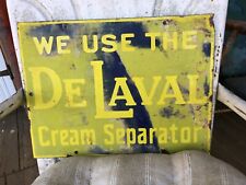 DeLaval Cream Separator Sign made of metal. Advertising sign 12in x 16in picture