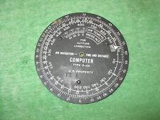 VINTAGE AIR NAVIGATION, TIME AND DISTANCE COMPUTER TYPE D-4A MADE IN USA picture
