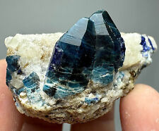 198CT. Full Terminated Top Blue Afghanite Twin Crystals On Matrix picture
