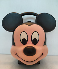 Aladdin Alladdin Alladin Mickey Mouse Head Plastic Lunch Box Made in USA Vintage picture