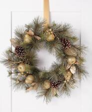 Holiday Lane Pinecone, Apples and Pears Gold Leaf Artificial Wreath picture
