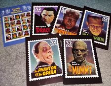 UNIVERSAL MONSTERS 1997 usps Jumbo Postcards Dracula Frankenstein Wolf Man more picture