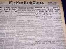 1940 AUG 5 NEW YORK TIMES - PERSHING WOULD LET BRITAIN HAVE DESTROYERS - NT 2511 picture