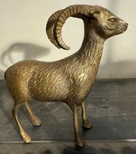 Ram Figurine Solid Brass Sculpture, Aries, Vintage 5