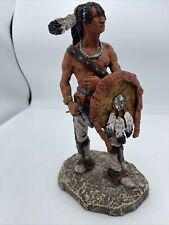 Daniel Monfort Original Western Sculpture Native American Warrior W/ Hatchet 10” picture
