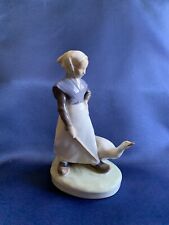 Royal Copenhagen Figurine Girl with Goose #528 Marked Dated 1965 Original Paper picture