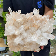 14.1lb Large Natural White Clear Quartz Crystal Cluster Rough Healing Specimen picture