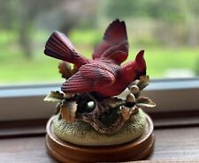 Andrea By Sadek Autumn Cardinal, Male, Hand Painted, Japan, with Wooden Stand picture