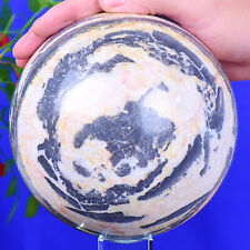 9.67LB Natural Zebra ball Sphere Ball Crystal Healing Reiki picture