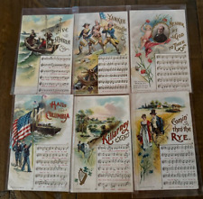 Nice Lot of  6~ Antique Embossed ~ Song~ Postcards~LYRICS AND MUSIC~k429 picture