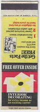 Interior Decorating for extra income ICS FS Empty Matchbook Cover picture