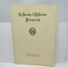 Society Of California Pioneers Centennial Gold Rush 1950 Report Booklet Names  picture