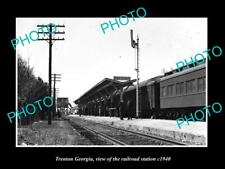 OLD 8x6 HISTORIC PHOTO OF TRENTON GEORGIA THE RAILROAD DEPOT STATION c1940 picture