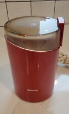 Vintage Red Krups Type 203 Coffee Grinder Made In Hong Kong Works Great EUC picture