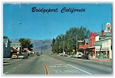 1970 Main Street Sportsmen's Inn Restaurant Cars Store Bridgeport CA Postcard picture