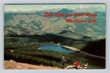 Mt Evans CO-Colorado, Echo Lake, Front Range, Antique Vintage Souvenir Postcard picture