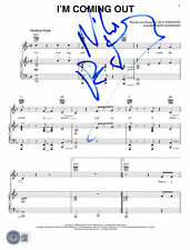 NILE RODGERS SIGNED AUTOGRAPH I'M COMING OUT MUSIC SHEET BECKETT BAS CHIC picture