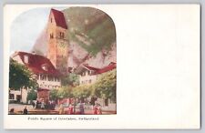 Postcard  Public Square of Interlaken Switzerland JF1.104 picture
