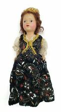 Vtg Plastic Female Doll Velvet Dress Specially Fashioned By Pauline Mayberry picture