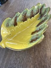 California Pottery USA Mid Century Vintage Console Leaf Shaped Ashtray #811 picture