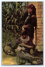 Chichicastenango Guatemala Postcard Palace Family Group 1949 Vintage Posted picture
