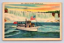 c1941 Linen Postcard Niagara Falls NY New York Maid of the Mist picture