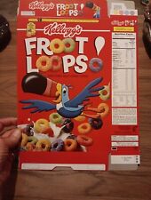 Vintage Kelloggs 1995 Froot Loops Cereal Empty Unused Flat Box Search Game~As Is picture
