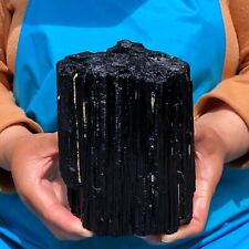 3.74LB TOP Natural Black Tourmaline Crystal Rough Mineral Healing Specimen 967 picture