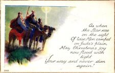 vintage postcard - Christmas - 3 wise men poem posted 1921 picture