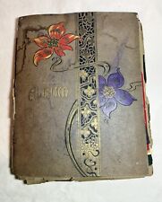 Antique Scrape book. Antique Card Collection. 19th Century. FULL. Mailed Cards picture