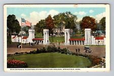 Springfield MA-Massachusetts Entrance States Exposition Grounds Vintage Postcard picture