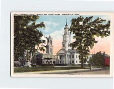Postcard First Congregational Church & Courthouse Springfield Massachusetts USA picture