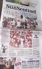 FLORIDA PANTHERS NHL CHAMPIONSHIP FIRST EVER 2024 SunSentinel News Paper picture