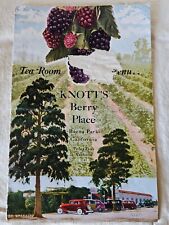 Vintage Knott's Berry Farm 1942 Tea Room Menu, B02 picture