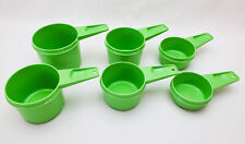 Vintage Tupperware Full Set of 6 Apple Green Measuring Cups picture