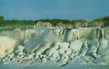 American Falls In Winter Splendor Niagara Falls Canada Vintage Chrome Post Card picture