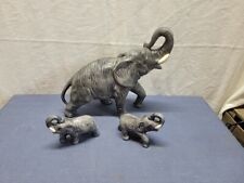 lot of 3 vintage porcelain elephants Lo9k To Be Hand Glazed picture
