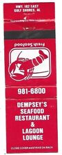 Dempsey's Seafood Restaurant & Lounge-Gulf Shores, Al. Vintage Matchbook Cover picture