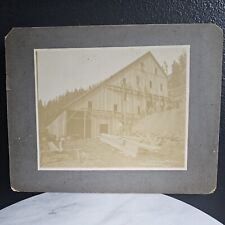 Cracker Oregon Gold Mill 1902 Antique Photograph Men Mining Occupational picture