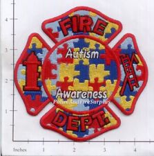 Autism Awareness Fire Rescue Fire Dept Patch picture