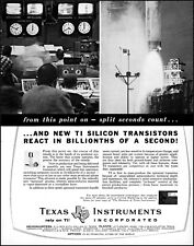 1961 NASA Space Launch Texas Instruments Silicon Transistors photo print ad L27 picture
