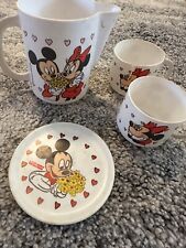 vintage mickey mouse play teapot and saucer made in italy walt disney production picture